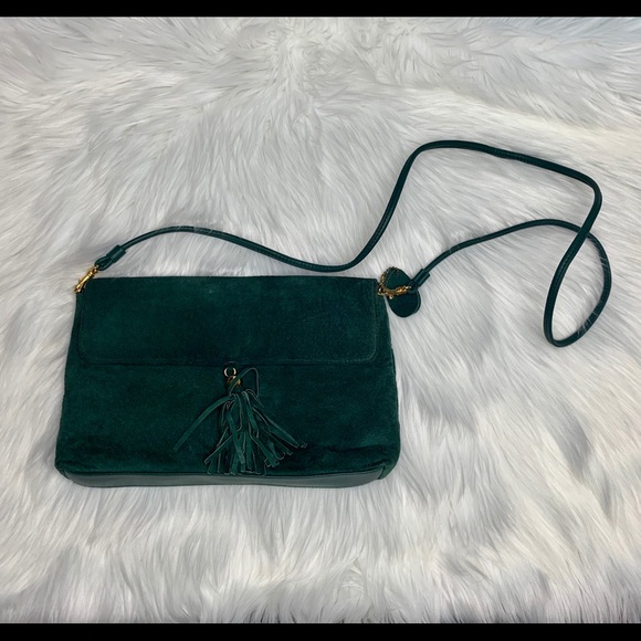 Soft, Green, Suede Bag/ Clutch - Picture 2 of 5